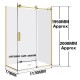 1170*770*1950mm  Brushed Gold Frameless Sliding Door Rectangle Shower Box