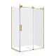 1170*770*1950mm  Brushed Gold Frameless Sliding Door Rectangle Shower Box