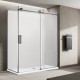1170*870*1950mm Gunmetal Grey Frameless Sliding Door Rectangle Shower Box