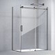 1170*870*1950mm Gunmetal Grey Frameless Shower Door & Return Panel