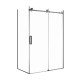 1170*870*1950mm Gunmetal Grey Frameless Shower Door & Return Panel