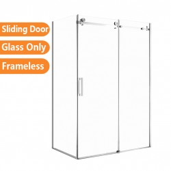 1170*870*1950mm Chrome Frameless Shower Door & Return Panel