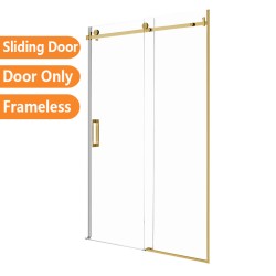1170*1950mm Brushed Gold Frameless Shower Door Only