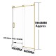 1170*1950mm Brushed Gold Frameless Shower Door Only