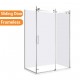 1470*870*1950mm Chrome Frameless Sliding Door Rectangle Shower Box