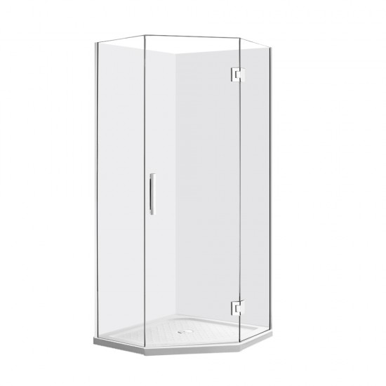 1000*1000*2000mm Chrome Frameless Diamond Shower Box