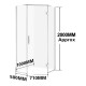 1000*1000*2000mm Chrome Frameless Diamond Shower Door & Return Panel