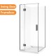 1000*1000*1950mm Gunmetal Grey Frameless Swing Door Square Shower Box