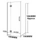 1000*1000*1950mm Gunmetal Grey Frameless Shower Door & Return Panel