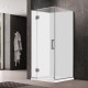 900*900*1950mm Gunmetal Grey Frameless Swing Door Square Shower Box