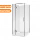 900*900*1950mm Chrome Frameless Swing Door Square Shower Box