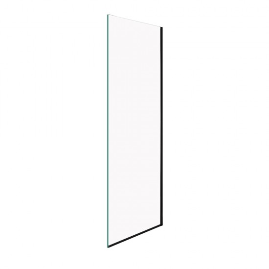 860*1950mm Black Walk In Frameless Shower Glass With 2 Channels