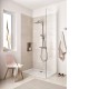 860*1950mm Chrome Walk In Frameless Shower Glass With 2 Channels
