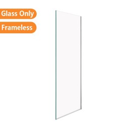 860*1950mm Chrome Walk In Frameless Shower Glass With 2 Channels