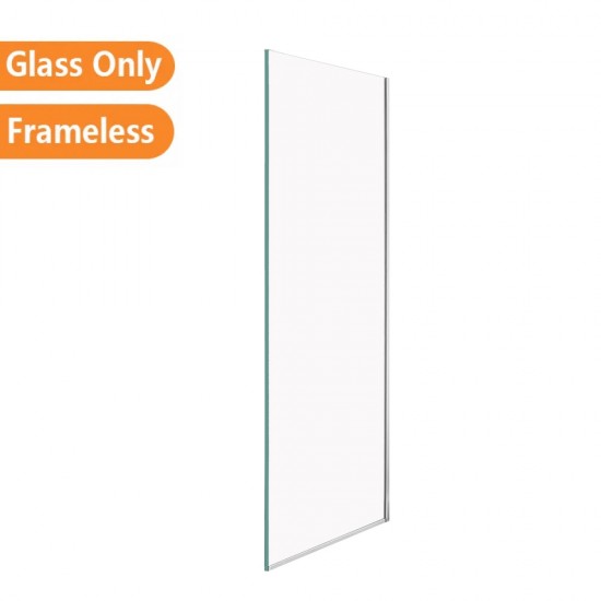 860*1950mm Chrome Walk In Frameless Shower Glass With 2 Channels