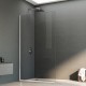 860*1950mm Chrome Walk In Frameless Shower Glass With 2 Channels