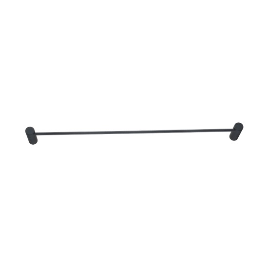Lattice Edition Luxury Knurled Black Single Towel Rack Rail 600mm