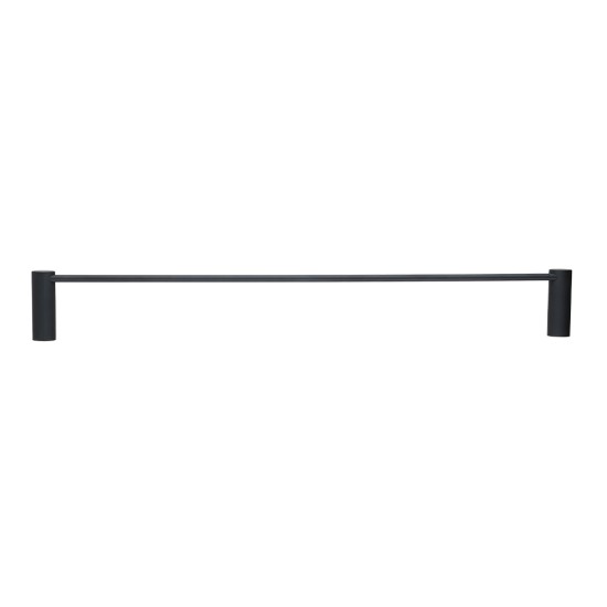 Lattice Edition Luxury Knurled Black Single Towel Rack Rail 600mm