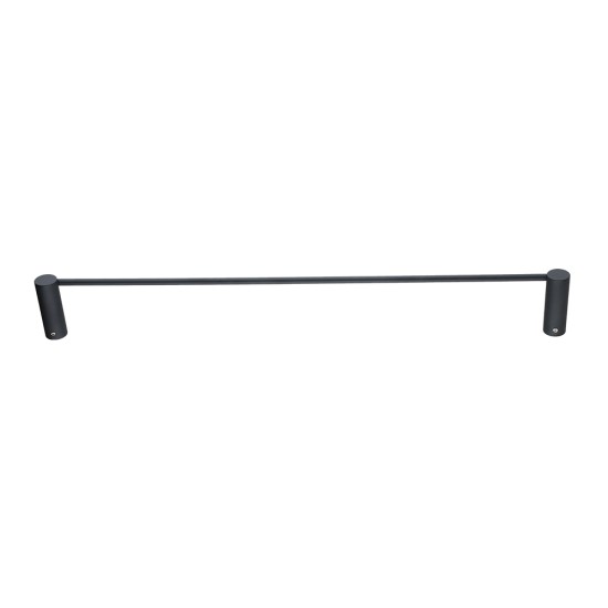 Lattice Edition Luxury Knurled Black Single Towel Rack Rail 600mm