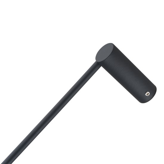 Lattice Edition Luxury Knurled Black Single Towel Rack Rail 600mm