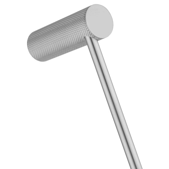 Lattice Edition Luxury Knurled Brushed Nickel Single Towel Rack Rail 600mm