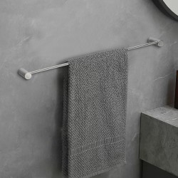 Lattice Edition Luxury Knurled Brushed Nickel Single Towel Rack Rail 600mm