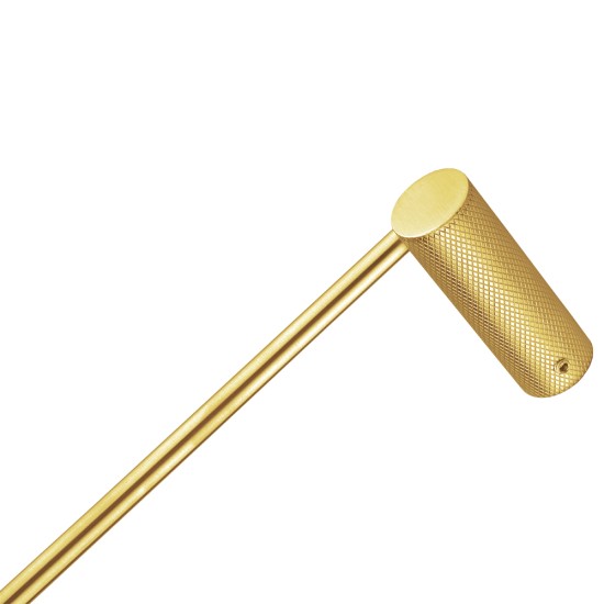 Lattice Edition Luxury Knurled Brushed Yellow Gold Single Towel Rack Rail 600mm