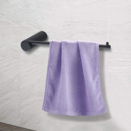 Lattice Edition Luxury Knurled Black Hand Towel Holder Towel Rail Stainless Steel 304