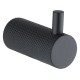 Lattice Edition Luxury Knurled Robe Hook Black Stainless Steel 304