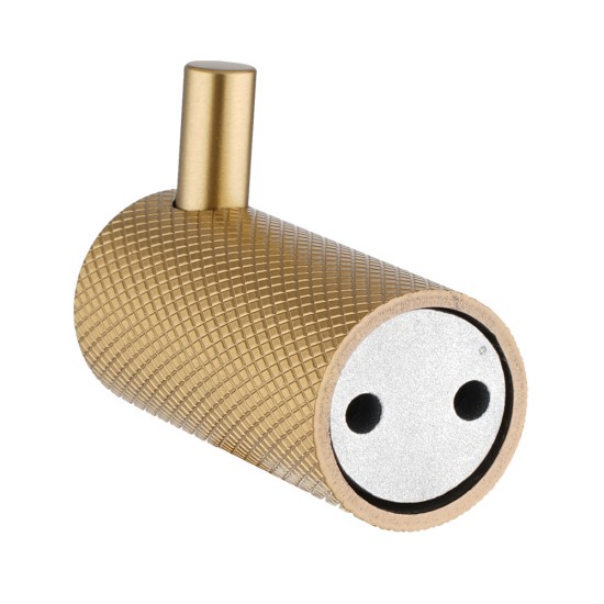 Lattice Edition Luxury Knurled Robe Hook Brushed Yellow Gold Stainless Steel 304