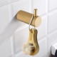 Lattice Edition Luxury Knurled Robe Hook Brushed Yellow Gold Stainless Steel 304