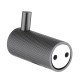 Lattice Edition Luxury Knurled Robe Hook Gunmetal Grey Stainless Steel 304