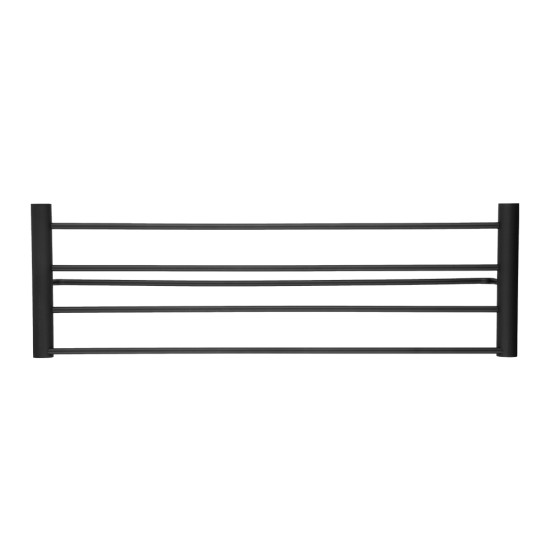 Lattice Edition Luxury Knurled Black Towel Rack With Hanging Rail Bath Towel Shelf Storage