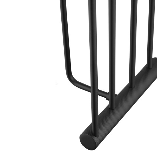 Lattice Edition Luxury Knurled Black Towel Rack With Hanging Rail Bath Towel Shelf Storage