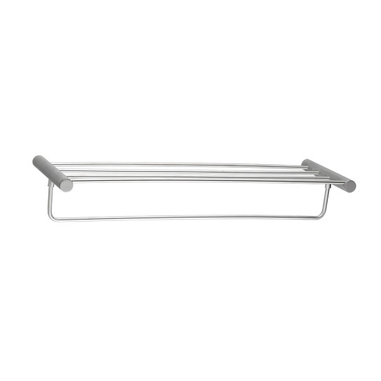 Lattice Edition Luxury Knurled Brushed Nickel Towel Rack With Hanging Rail Bath Towel Shelf Storage
