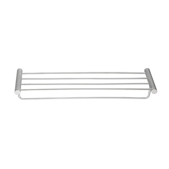 Lattice Edition Luxury Knurled Brushed Nickel Towel Rack With Hanging Rail Bath Towel Shelf Storage