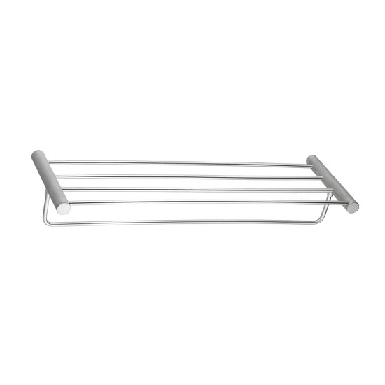 Lattice Edition Luxury Knurled Brushed Nickel Towel Rack With Hanging Rail Bath Towel Shelf Storage