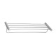 Lattice Edition Luxury Knurled Brushed Nickel Towel Rack With Hanging Rail Bath Towel Shelf Storage