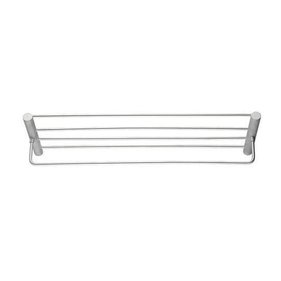 Lattice Edition Luxury Knurled Brushed Nickel Towel Rack With Hanging Rail Bath Towel Shelf Storage