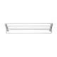 Lattice Edition Luxury Knurled Brushed Nickel Towel Rack With Hanging Rail Bath Towel Shelf Storage