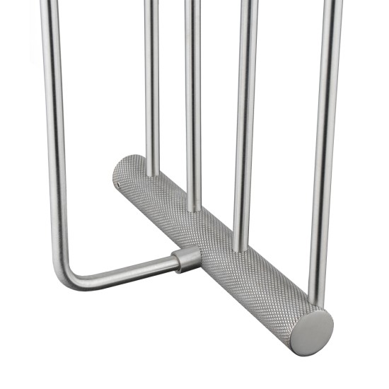 Lattice Edition Luxury Knurled Brushed Nickel Towel Rack With Hanging Rail Bath Towel Shelf Storage