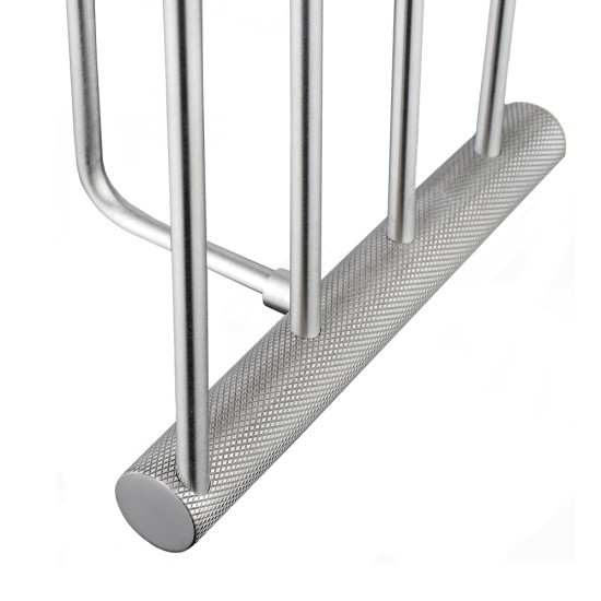 Lattice Edition Luxury Knurled Brushed Nickel Towel Rack With Hanging Rail Bath Towel Shelf Storage