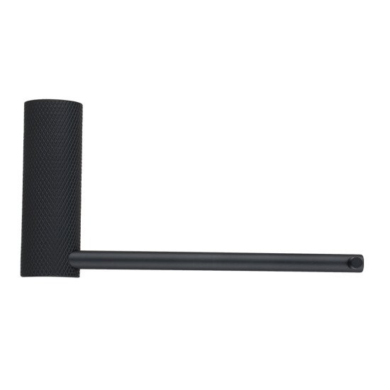 Lattice Edition Luxury Knurled Bathroom Toilet Paper Hook Roll Tissue Holder Round Stainless Steel Black