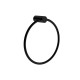 Round Black Hand Towel Ring Wall Mounted