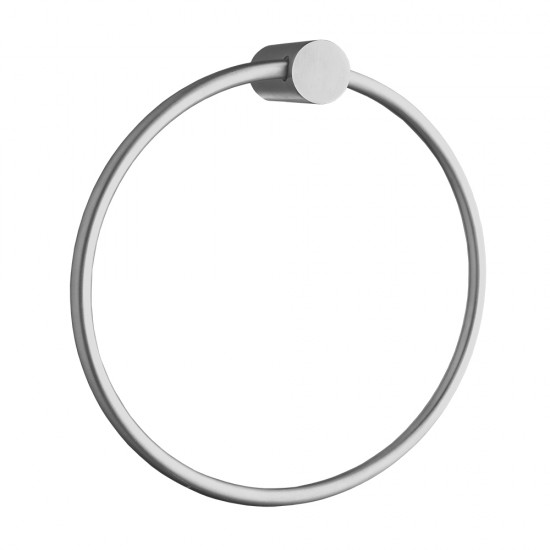 Round Brushed Nickel Hand Towel Ring Wall Mounted