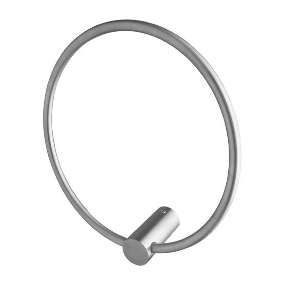 Round Brushed Nickel Hand Towel Ring Wall Mounted