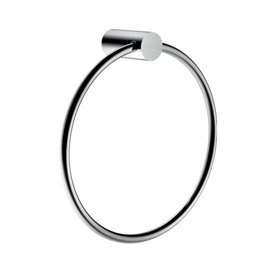 Round Brushed Nickel Hand Towel Ring Wall Mounted
