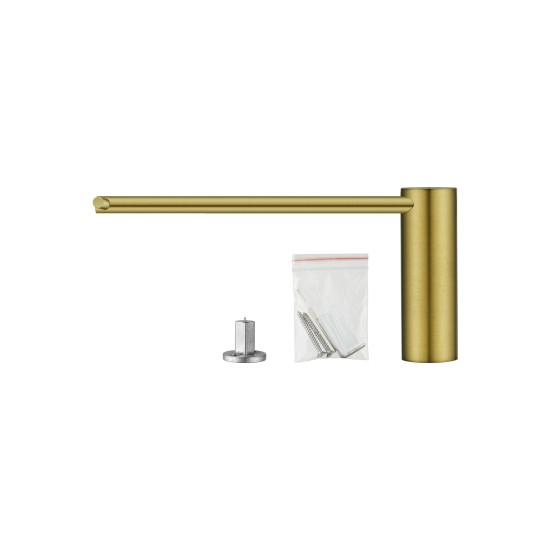 Stainless Steel Round Brushed Yellow Gold Toilet Paper Roll Holder Wall Mounted