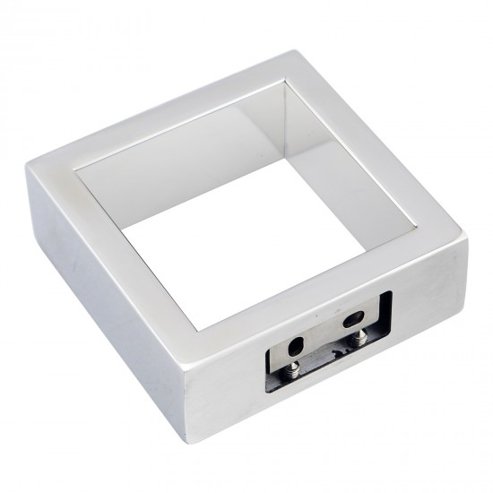 Omar Chrome and White Toothbrush Holder Tumbler Holder