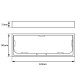 Omar Chrome Glass Shelf Shower Shelves 520mm